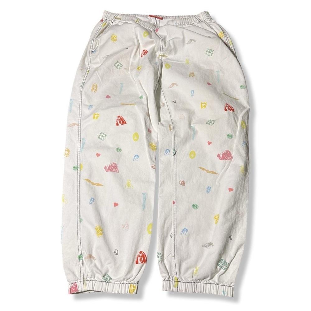 Supreme Deep Space print Skate pants Size Large Streetwear White Multicolor